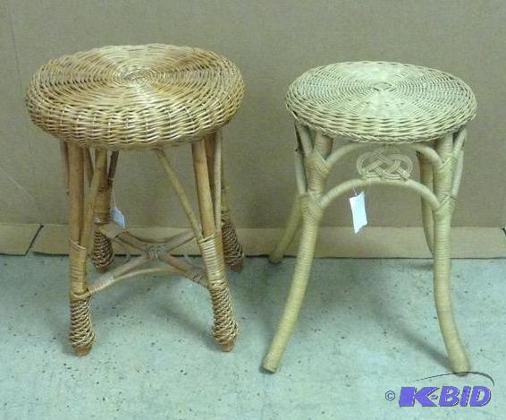 lot 110 image: 2 Wicker Stools