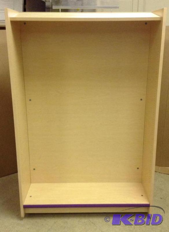 lot 117 image: Rolling Display Rack Shelving Unit