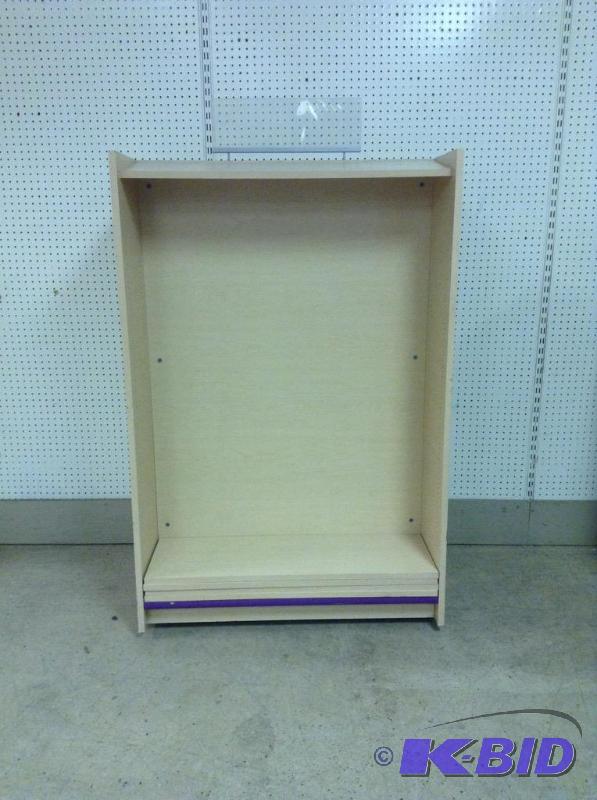 lot 12 image: Two Sided Rolling Shelf Display