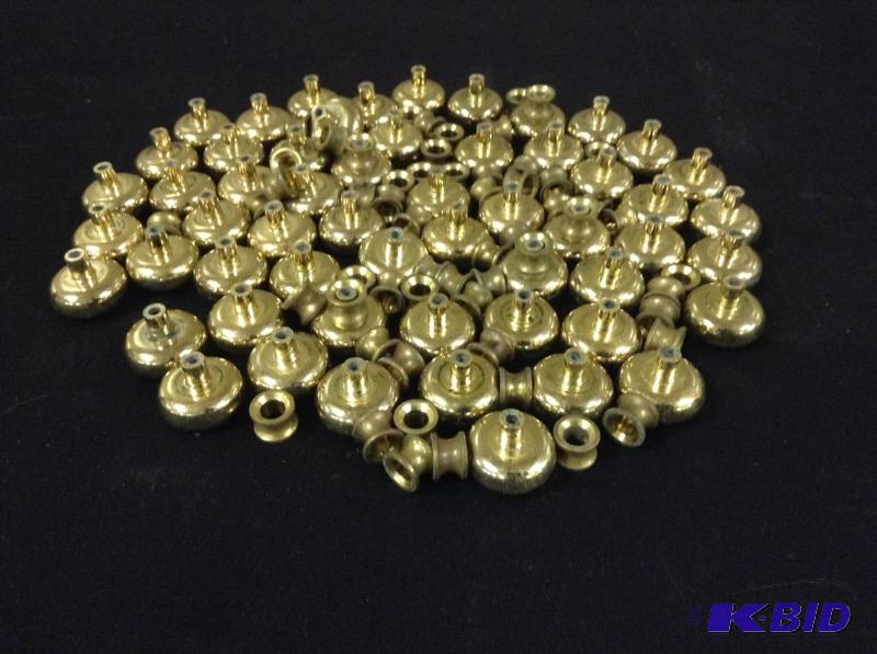 lot 132 image: Large Lot Brass Type Drawer Pulls