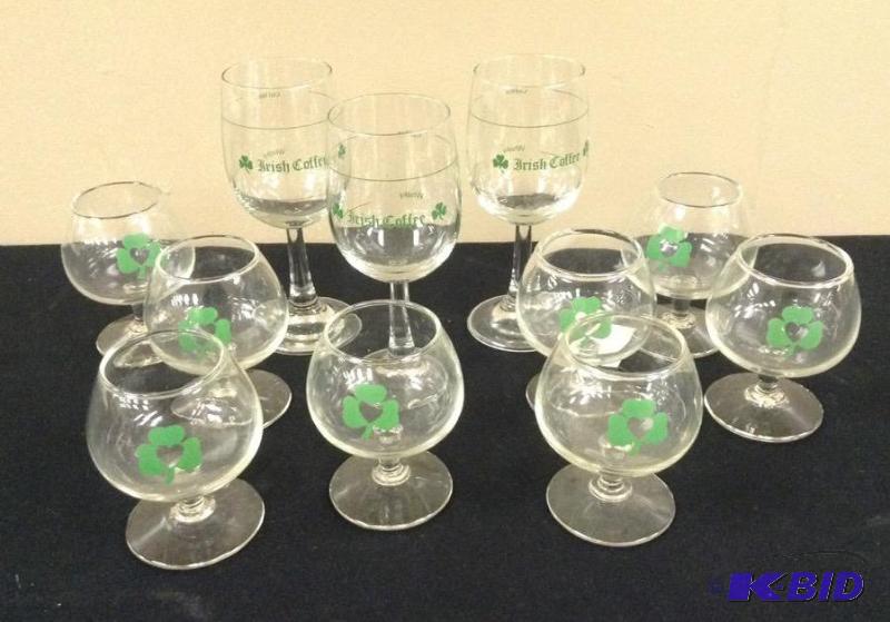 lot 144 image: Shamrock Bar Glasses