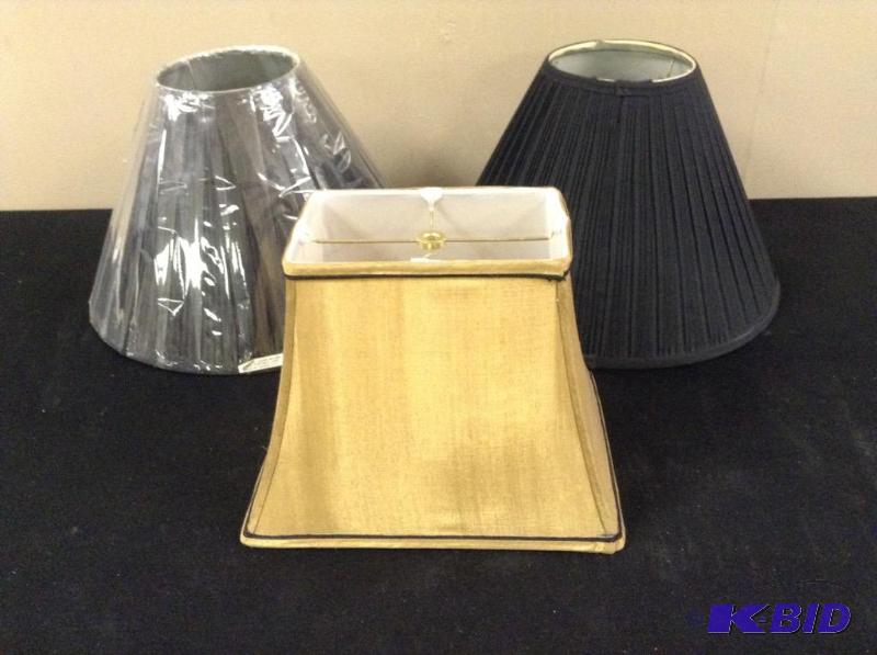 lot 153 image: Black and Gold Lampshades