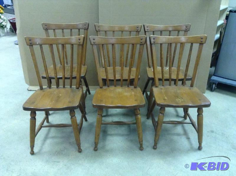lot 157 image: Set of Six Matching Wooden Chairs - PROJECT ALERT