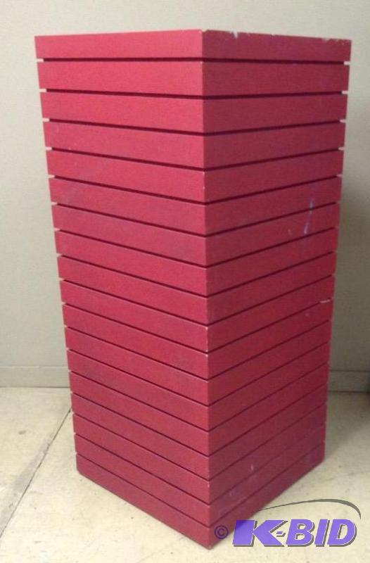 lot 2 image: Red Slat Wall Display Cube