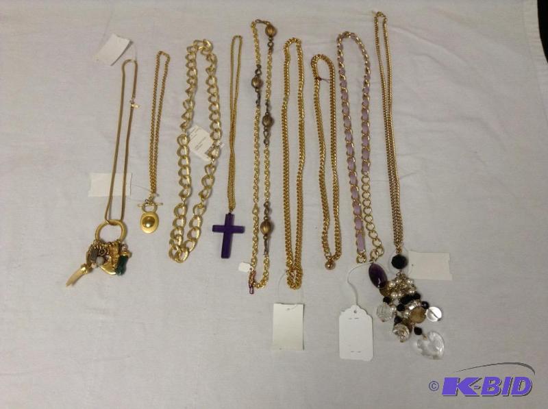 lot 35 image: Gold Tone Fashion Necklaces
