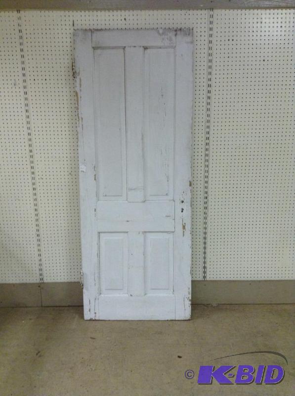 lot 5 image: Vintage White Wood Door