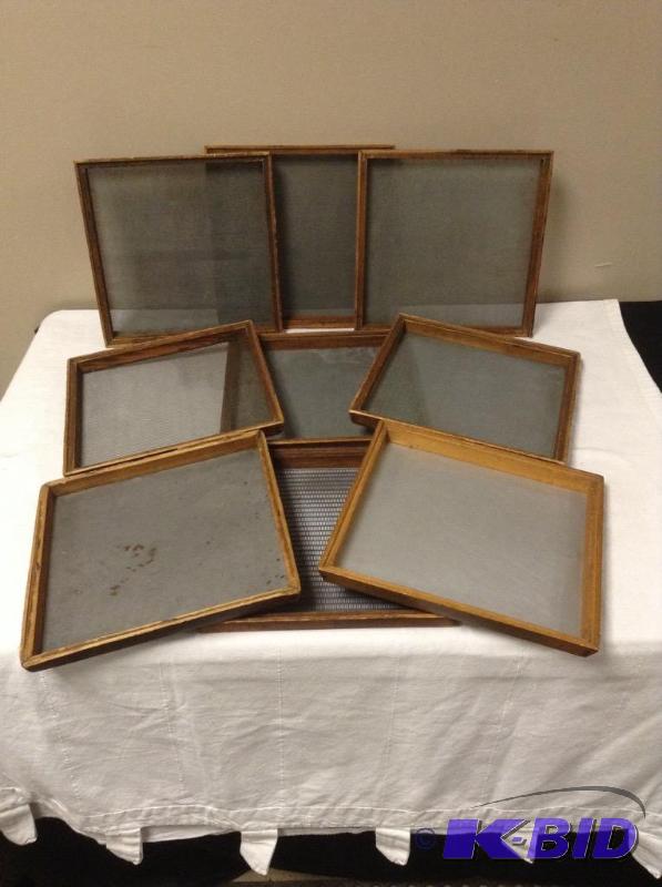 lot 55 image: Vintage 9 Piece Soil Classifier Sieve