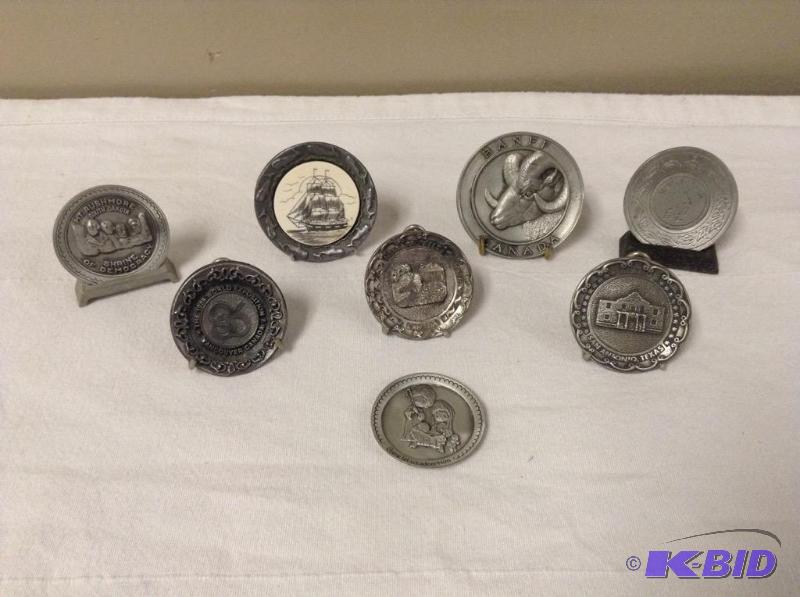 lot 70 image: Mini Pewter Collector Plates