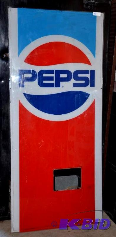 lot 14 image: Vintage Pepsi Acrylic Sign Insert 31x68...