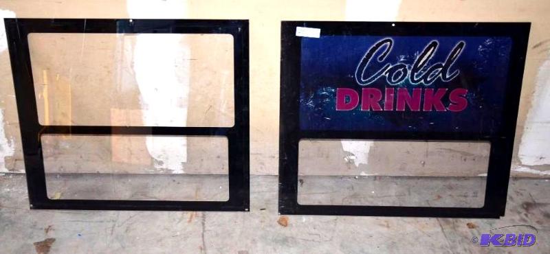 lot 20 image: 2 Vintage Mini Signs- cold Drink Acrylic Stor...