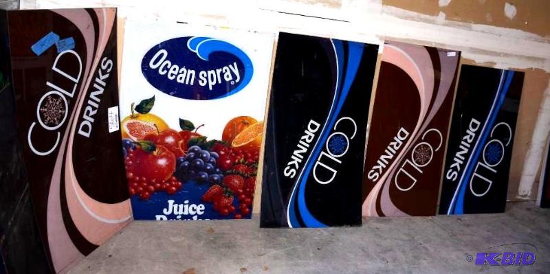 lot 21 image: 5 Vintage Acrylic Signs including an awesome ...