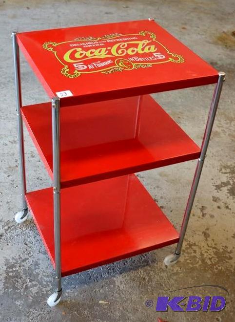 lot 23 image: AWESOME Coca-Cola 3 tier Metal drink serving ...