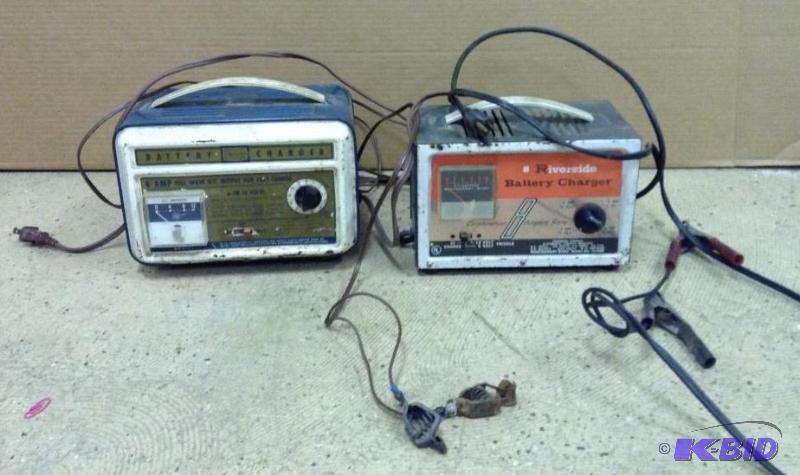 lot 11 image: Pair of Vintage Battery Chargers