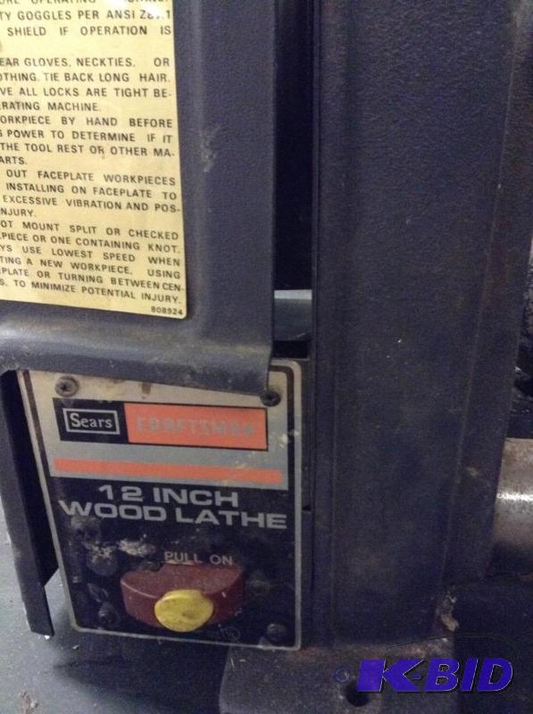 lot 22 image: Sears Craftsman 12 Wood Lathe
