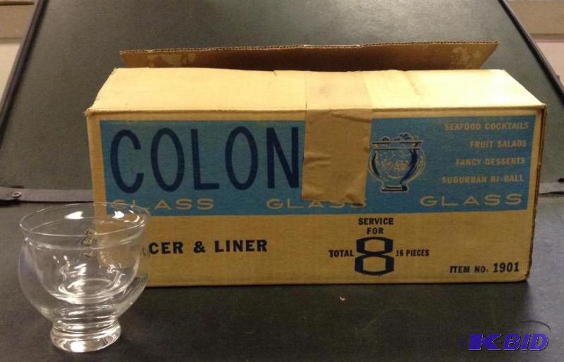 lot 35 image: NOS Colony Shrimp Cocktail Glasses