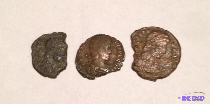 Lot of 3 Ancient Roman 1500 Year Old Coins Mixed RulersTypes