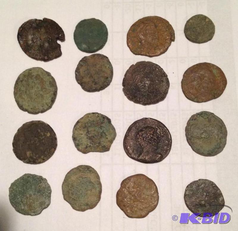 Lot of 16 Ancient Roman 1500 Year Old Coins Mixed RulersTypes