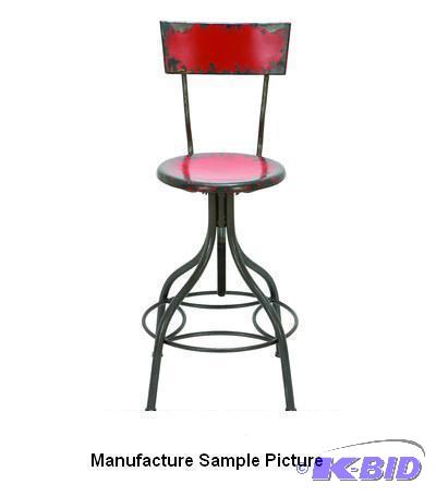 Antique Red Bar Stool  -Take a load off in st...