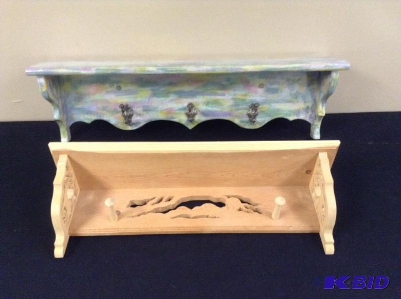 lot 132 image: Two Decorative Wall Shelves