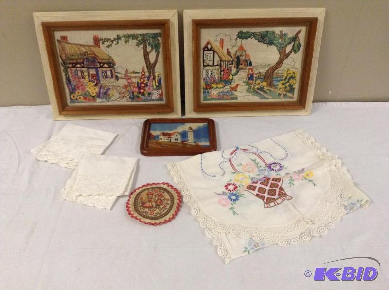 lot 21 image: Needlepoint Linen & Prints