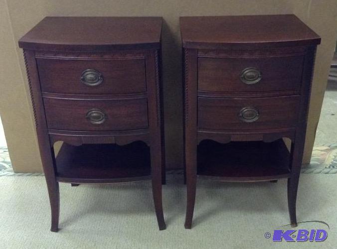 2 Mahogany Night Stands By Hickory Manufacturing Chanhassen