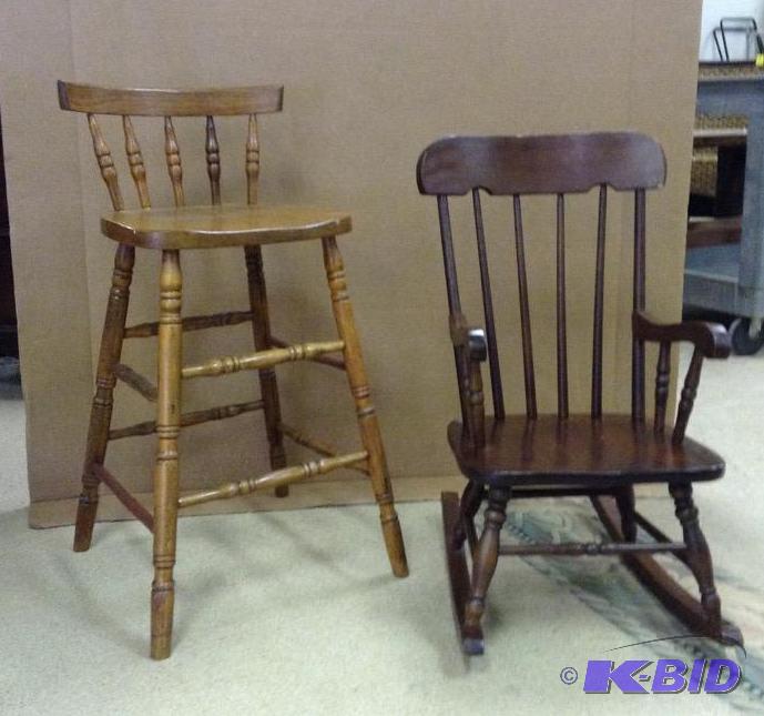 lot 50 image: Child Rocker and Table Height Chair