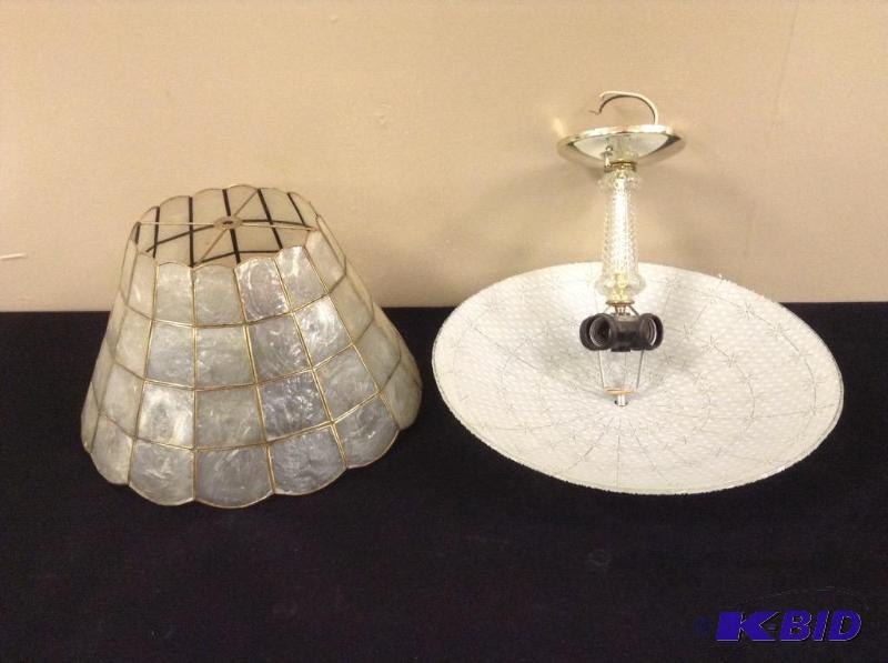 lot 59 image: Drop Light Fixture & Shades