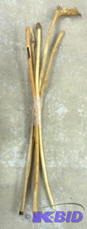 lot 83 image: Five Wooden Walking Sticks