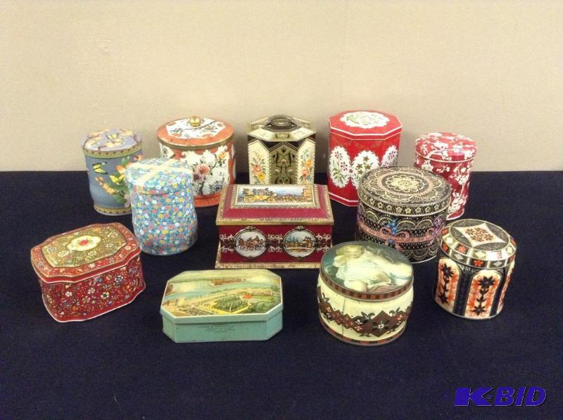 lot 93 image: Assortment Vintage Collector Tins