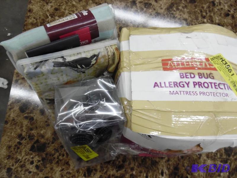 Mattress cover, shower curtains, hooks