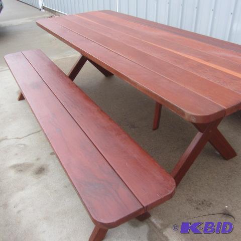 Heavy Redwood Table