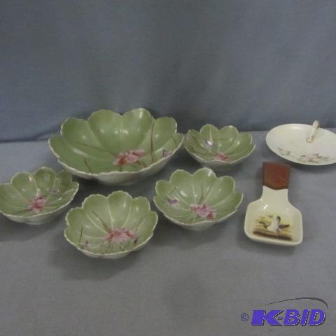 Scallop Edge Bowls, Spoon Rest