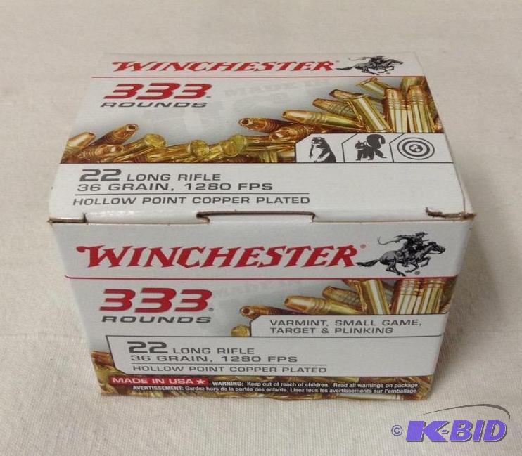 lot 17 image: Winchester 22 Long Rifle 36 Grain Ammunition