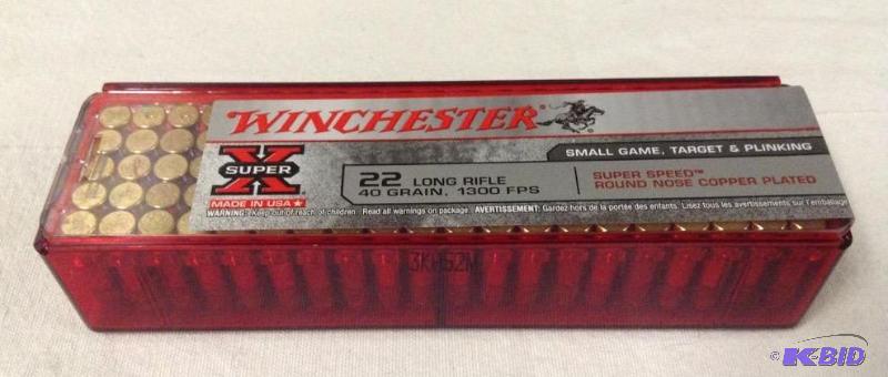 lot 18 image: Winchester 22 Long Rifle 40 Grain Ammo