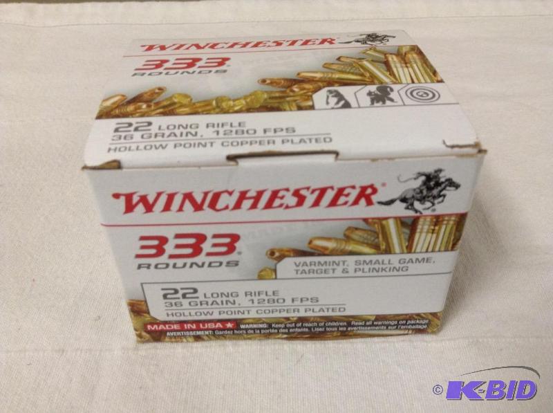 lot 23 image: Winchester 22 Long Rifle 36 Grain Ammo