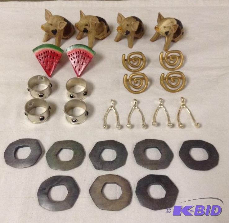 lot 3 image: Assortment Napkin Rings