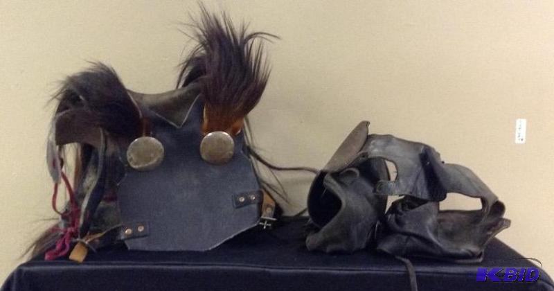 lot 49 image: Mad Max Style Costume and Leather Saddlebags