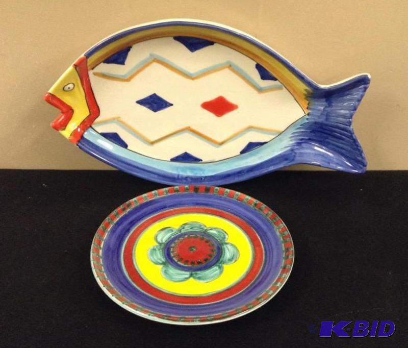 lot 5 image: Colorful Italian Platters