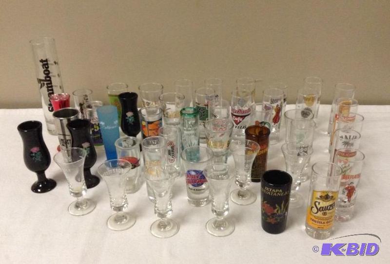 lot 54 image: Large Collection Tall Bar Shot Glasses