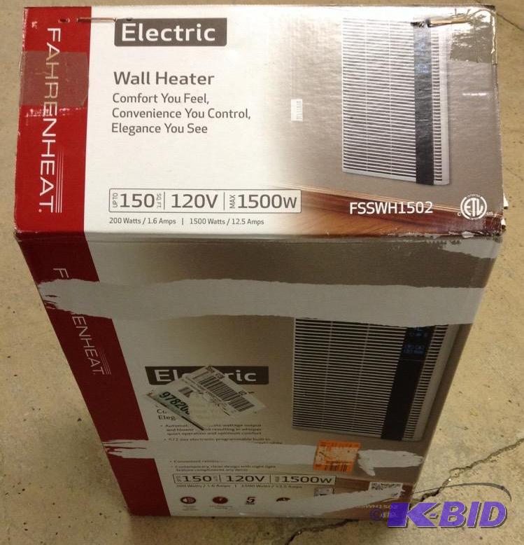 lot 79 image: Fahrenheat Electric Wall Heater wRemote