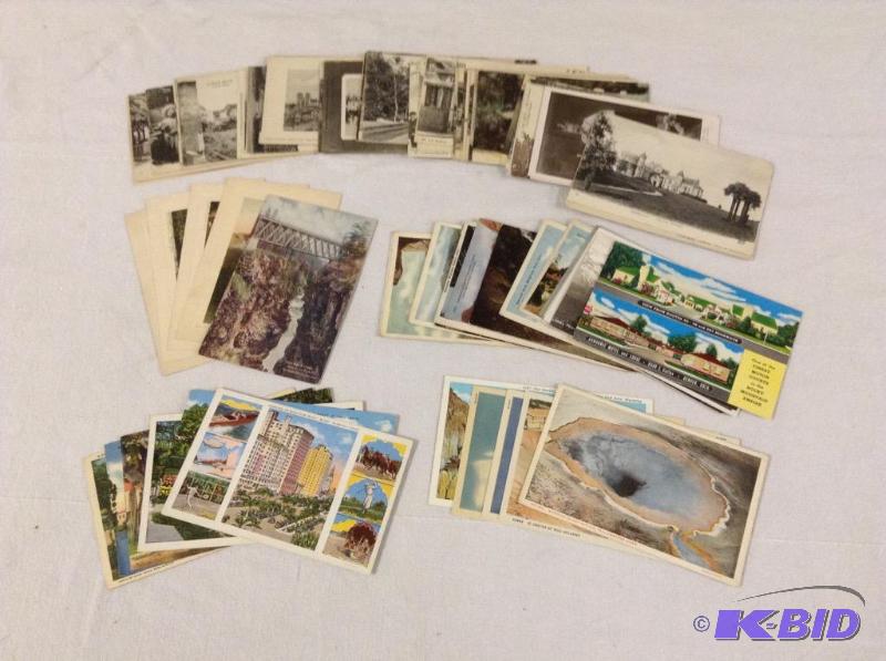 lot 20 image: Vintage Real Photo & Colored Postcards