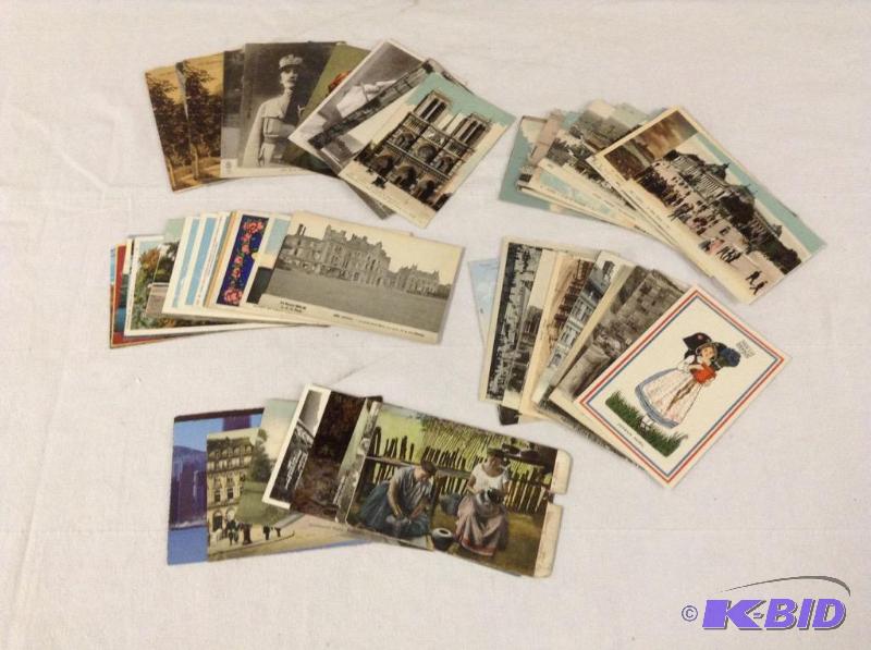 lot 21 image: Assortment Vintage Postcards