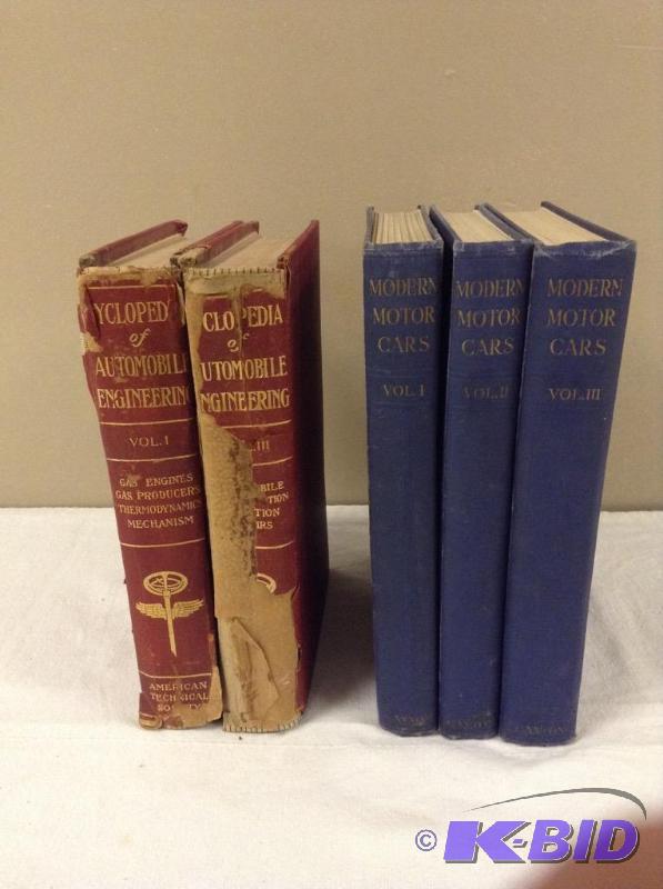 lot 29 image: 5 Vintage Harbound Automobile Books