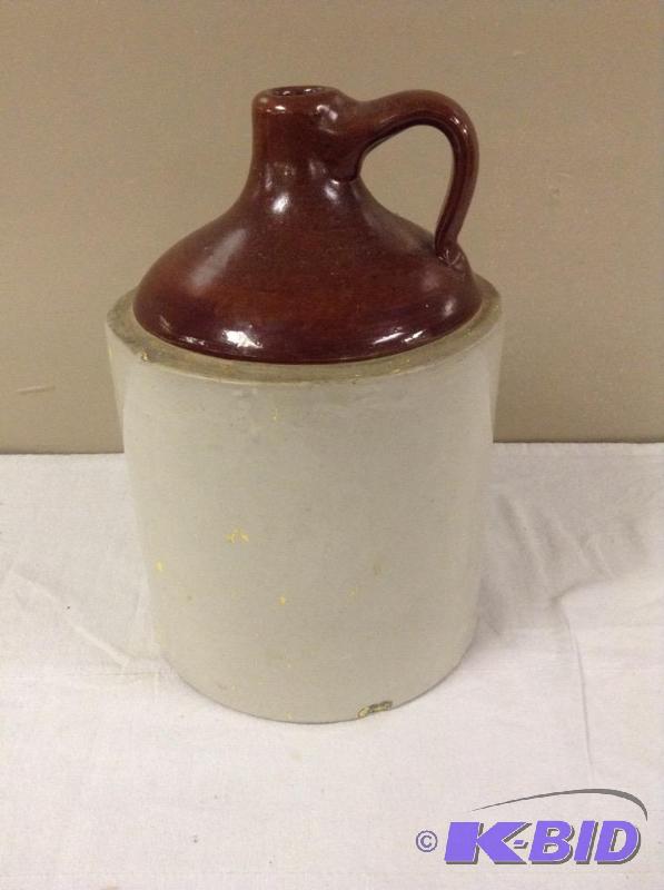 lot 31 image: Large Vintage Salt Glaze Whiskey Jug