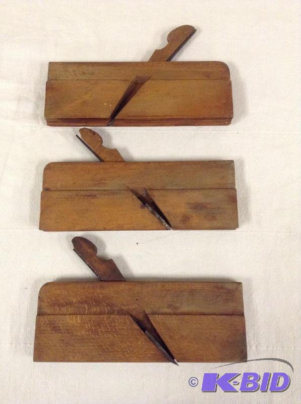 lot 33 image: Three Antique Wood Planers