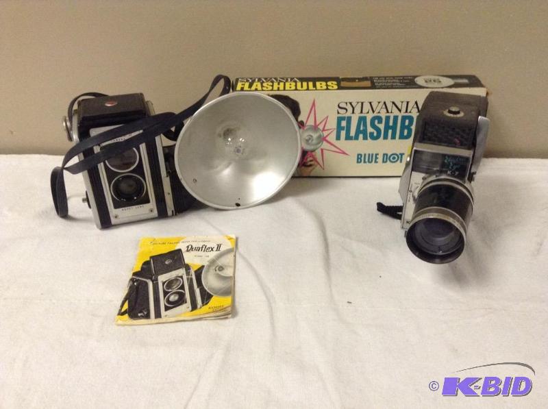 lot 41 image: Vintage Still Camera and 8MM Movie Camera