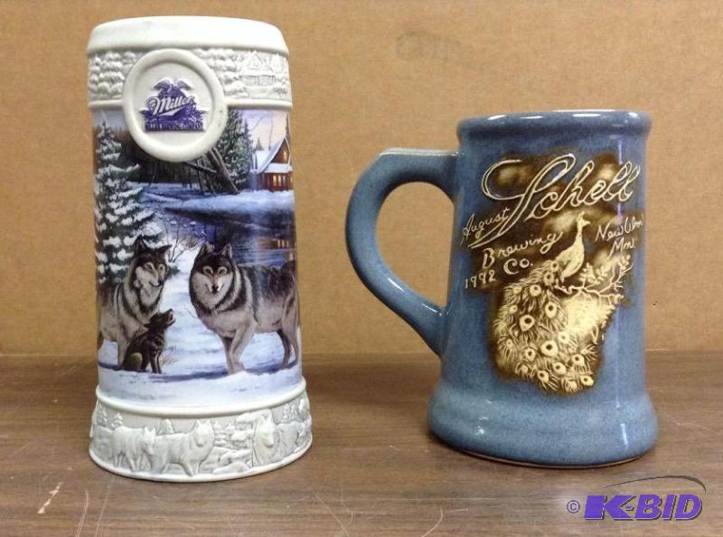 lot 52 image: Collectible Beer Steins - Miller and Schell