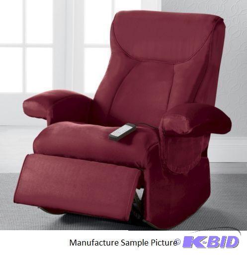 Burgundy Rocker Massage Chair - Rock away or ...