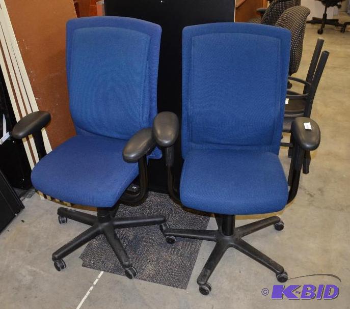 lot 105 image: Two matching office chairs...