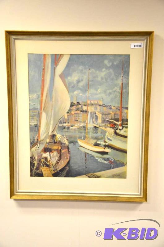 lot 12 image: Framed Signed print 32x38...